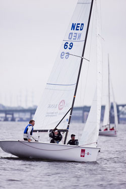 Viper 640 winner Pieter Taselaar at “Bacardi Newport Sailing Week presented by EFG Bank” and photo credit to Cory Silken.